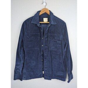 American Eagle Mens Medium Blue Corduroy Shirt Jacket
